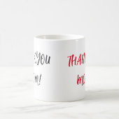 Danke, Mom Typografy Kaffeetasse (Mittel)