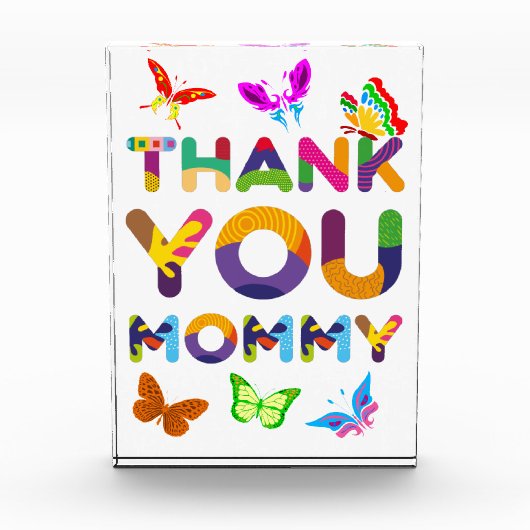 Danke, Mommy Colorful Fotoblock (Vorderseite)