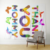 Danke, Mommy Colorful Wandteppich (Beispiel (Horizontal))