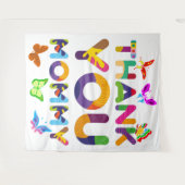 Danke, Mommy Colorful Wandteppich (Vorderseite (Horizontal))