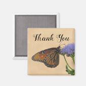 Danke Monarch Foto Orange Butterfly Magnet (Vorderseite/Rückseite)