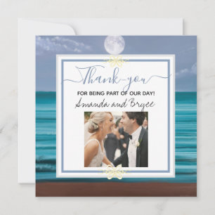 Danke mondbeschienene türkisblaue Strandhochzeit