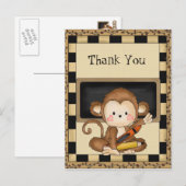 Danke, Monkey School Postcard Postkarte (Vorne/Hinten)