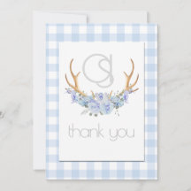 Danke - Monogram Blue Gingham Floral BOHO
