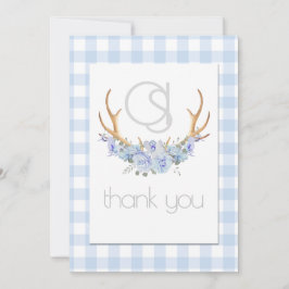 Danke - Monogram Blue Gingham Floral BOHO