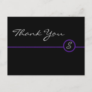 Danke Monogram Postcard Postkarte