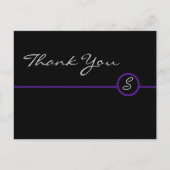 Danke Monogram Postcard Postkarte (Vorderseite)