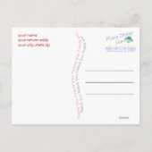 Danke Monogram Postcard Postkarte (Rückseite)