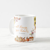 Danke | Monogramm des Aquarell-Erntedanks Kaffeetasse (Vorderseite Links)