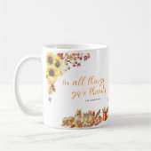 Danke | Monogramm des Aquarell-Erntedanks Kaffeetasse (Links)