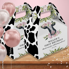 Danke Moo alljährig floral Cow Girl Geburtstag Geschenkschachtel