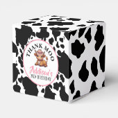 Danke Moo Baby Cow Print Geschenkschachtel (Rückseite)