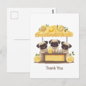 Danke Mops Hogs Lemonade Stand Postkarte (Vorne/Hinten)