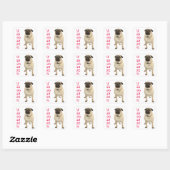 Danke Mops Puppy Docking Stickers / Siegel (Blatt)