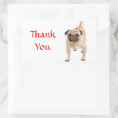 Danke Mops Welpenhund Gruß Aufkleber (Tasche)
