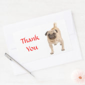 Danke Mops Welpenhund Gruß Aufkleber (Umschlag)