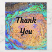 Danke Mosaic Tile Abalone Muschel Wertschätzung Weinetikett (Einzelnes Label)