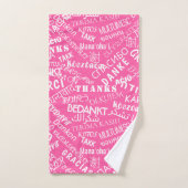 Danke! - Multi Language International - Pink Badhandtuch Set (Handtuch)