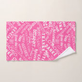 Danke! - Multi Language International - Pink Badhandtuch Set (Handtuch)