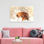 Danke, Mum Tiger und Cub Leinwanddruck (Insitu (Wohnzimmer))