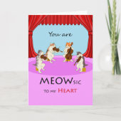 Danke, Music Theme, Cat String Quartet Karte (Vorderseite)