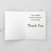 Danke Musik-Lehrer-Gold Kokopelli mit Flöte (Innenseite)