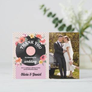 Danke Musik Schallplatte Hochzeit Blumen 1950er Ja