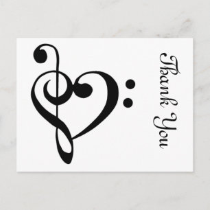 Danke musikalisches Herz Postkarte