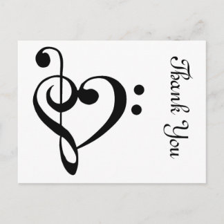 Danke musikalisches Herz Postkarte