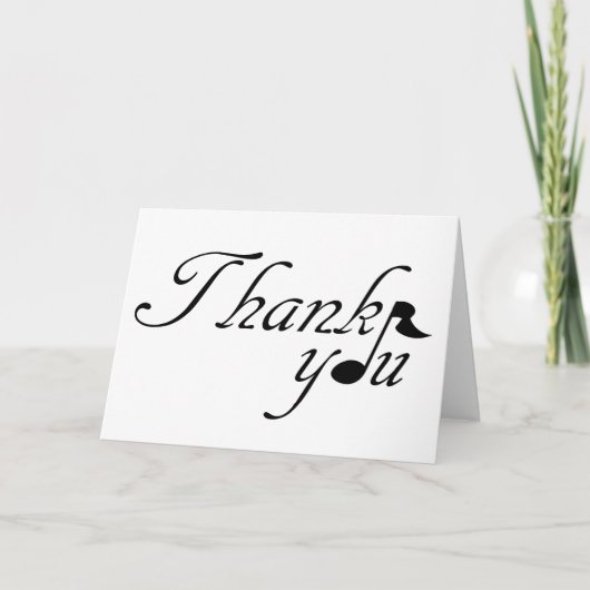 Danke Musiknote Karte (Vorderseite)