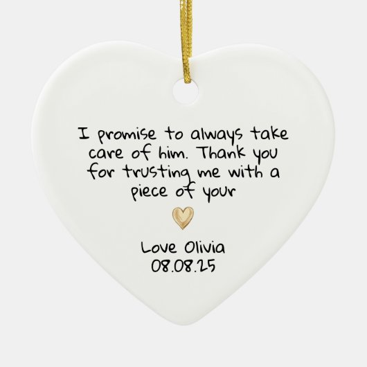 Danke Mutter des Groom Keepake Keramik Ornament (Vorne)