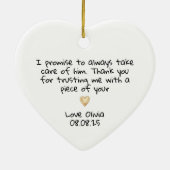 Danke Mutter des Groom Keepake Keramik Ornament (Hinten)