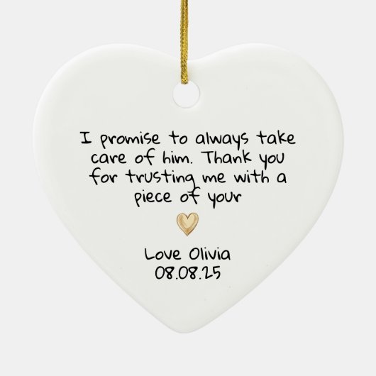 Danke Mutter des Groom Keepake Keramik Ornament (Hinten)