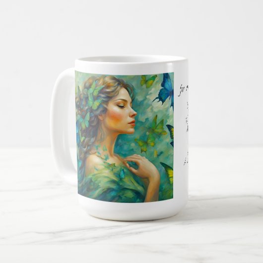 Danke, Mutter Gedicht Kaffeetasse (Vorderseite Links)