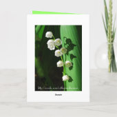 Danke, Mutter, Lily of the Valley Dankeskarte (Rückseite)