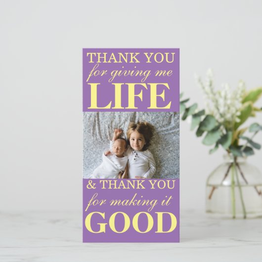 Danke Mutter Tageskarte (Stehend Vorderseite)