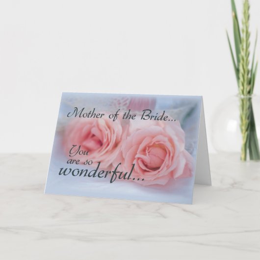 Danke Mutter von Bride, Rosen, Hochzeit (Vorderseite)