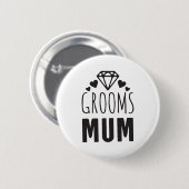 Danke Mutter von Groom Brautparty Floral Geschenk Button (Vorne & Hinten)