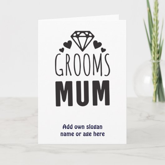 Danke Mutter von Groom Brautparty Floral Geschenk Karte (Vorderseite)