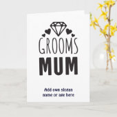 Danke Mutter von Groom Brautparty Floral Geschenk Karte (Gelbe Blume)