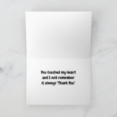 "DANKE" NACH EINEM VERLUST EINES LIEBTEN KARTE (Innenseite)