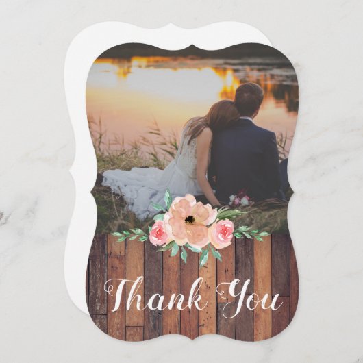 Danke | Nach Hochzeitskarte Einladung (Vorne/Hinten)