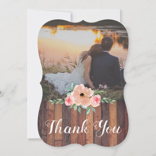 Danke | Nach Hochzeitskarte Einladung (Vorderseite)