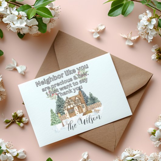 Danke Nachbarn Herz Weihnachten 2025 Postkarte