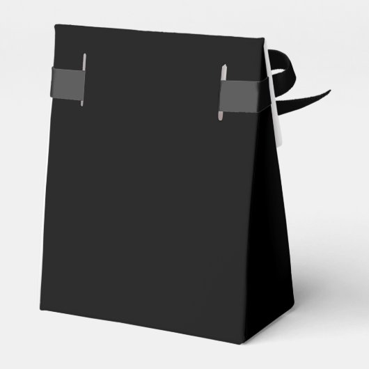 Danke Name Datum Minimal Elfenbeinschwarz Gefallen Geschenkschachtel (Rückseite)