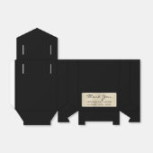 Danke Name Datum Minimal Elfenbeinschwarz Gefallen Geschenkschachtel (Ungefaltet)