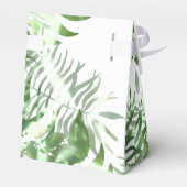 Danke Name Datum White Tropic Monstera Gefallen Ge Geschenkschachtel (Rückseite)