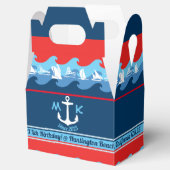 Danke Nautical Anchor Wave Boat Red White Blue Geschenkschachtel (Geöffnet)