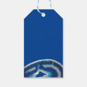 Danke | Navy Blue Wedding Agate Geschenkanhänger (Rückseite)