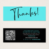 Danke! Neon Modern Discount mit QR-Code Einfügen (Vorne & Hinten)